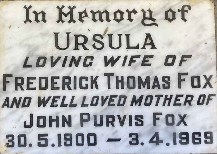 FOX Ursula 1900-1968
