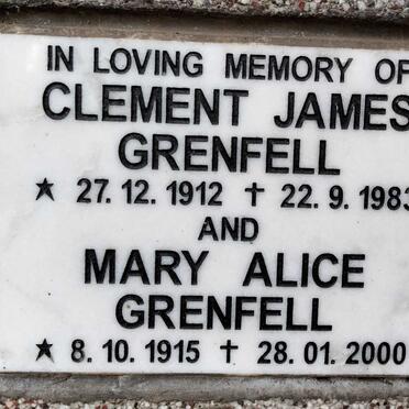 GRENFELL Clement James 1912-1983 & Mary Alive 1915-2000