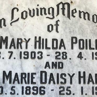 HAM Maria Daisy 1896-1987 :: POILLY Mary Hilda 1903-1975