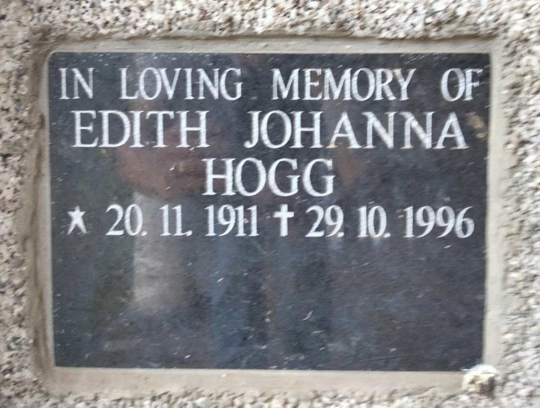 HOGG Edith Johanna 1911-1996