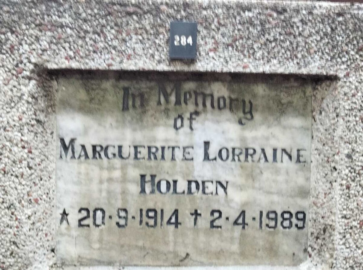 HOLDEN Marguerite Lorraine 1914-1989
