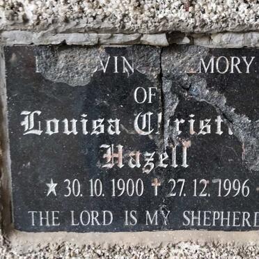 HAZELL Louisa Christa 1900-1996