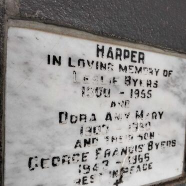 HARPER Leslie Byers 1900-1955 & Dora Amy Mary 1903-1990 :: HARPER George Francis Byers 1943-1965
