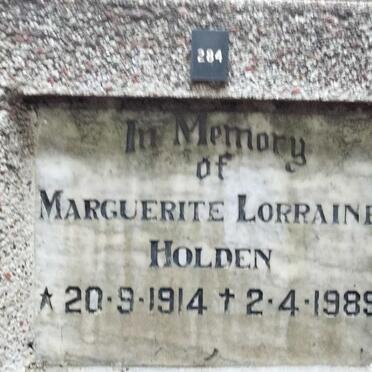 HOLDEN Marguerite Lorraine 1914-1989
