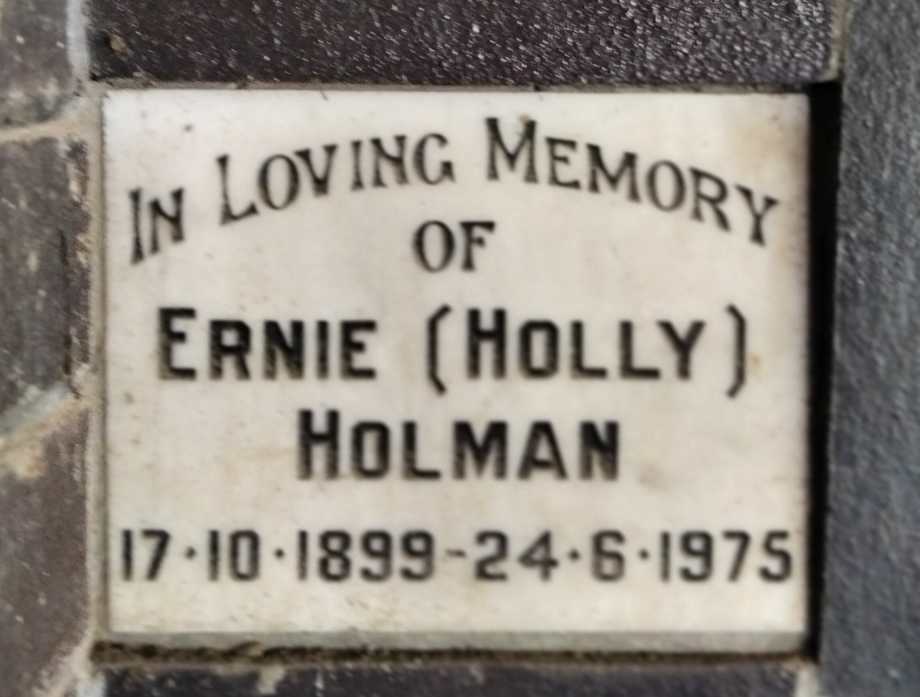 HOLMAN Ernie 1899-1975