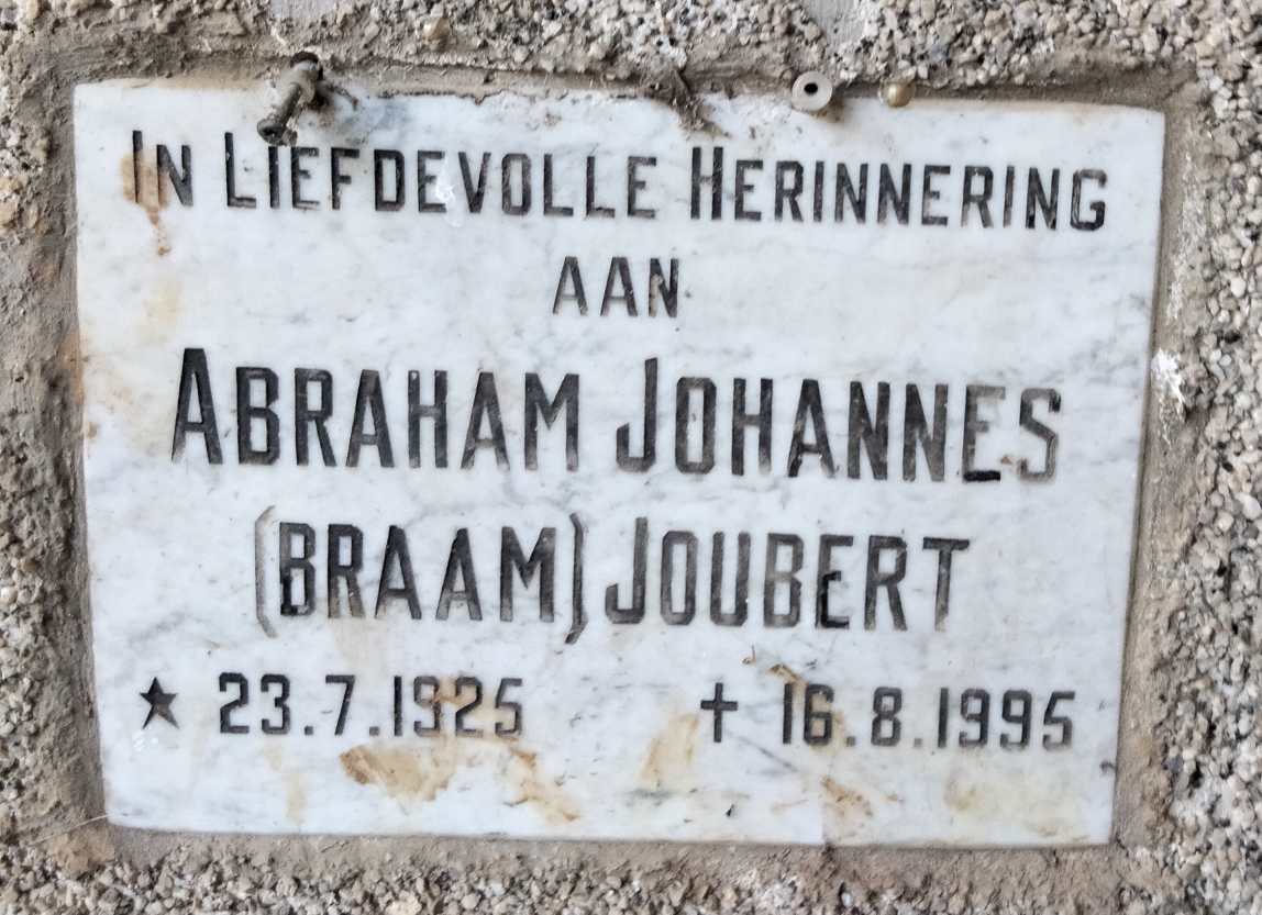 JOUBERT Abraham Johannes 1925-1995