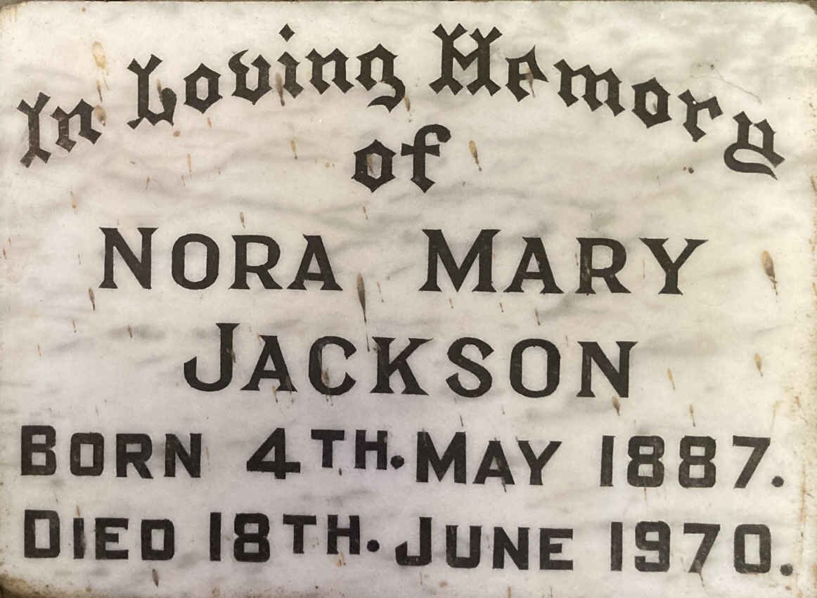 JACKSON Nora Mary 1887-1970