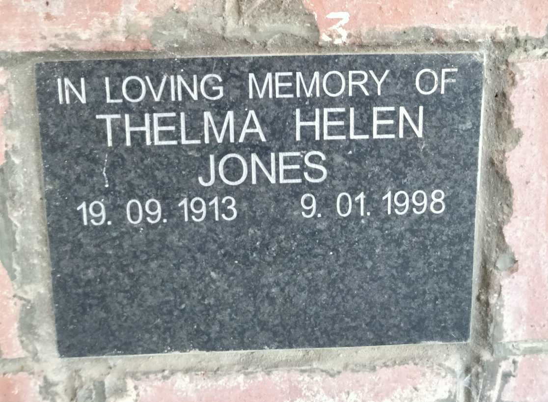 JONES Thelma Helen 1913-1998