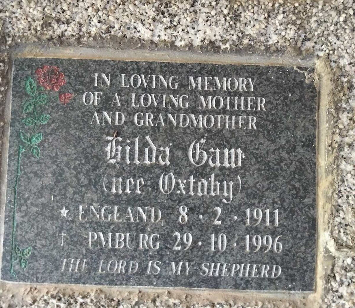 LAW Hilda nee OXTOBY 1911-1996