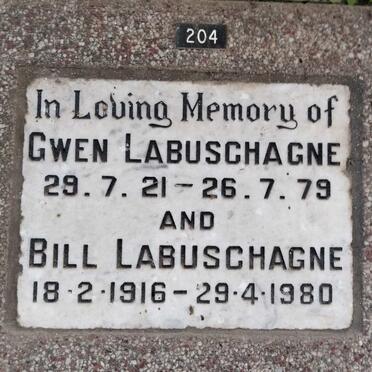 LABUSCHAGNE Bill 1916 1980 & Gwen 1921-1979