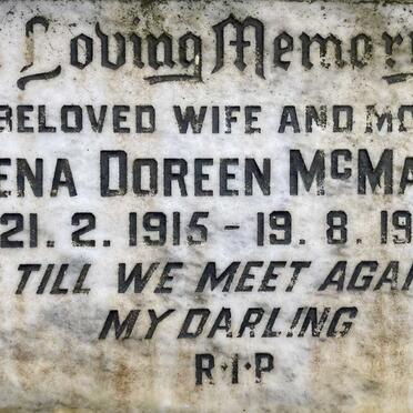 McMAHON Zena Doreen 1915-1988