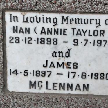 MCLENNAN James 1887-1980 & Annie Taylor 1898-1976