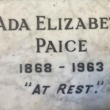 PAIGE Ada Elizabeth 1868-1963