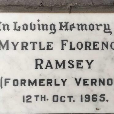 RAMSEY Myrtle Florence, nee VERNON -1965