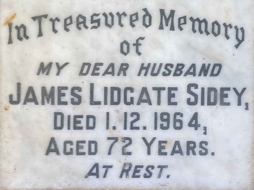 SIDEY James Lidgate -1964