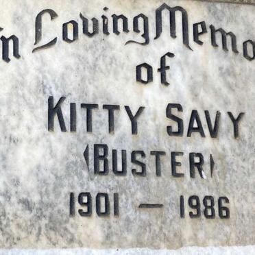 SAVY Kitty nee BUSTER 1901-1986
