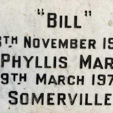 SOMERVILLE Bill 1974 & Phyllis Mary 1975