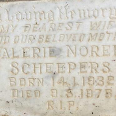 SCHEEPERS Valerie Noreen 1982-1978
