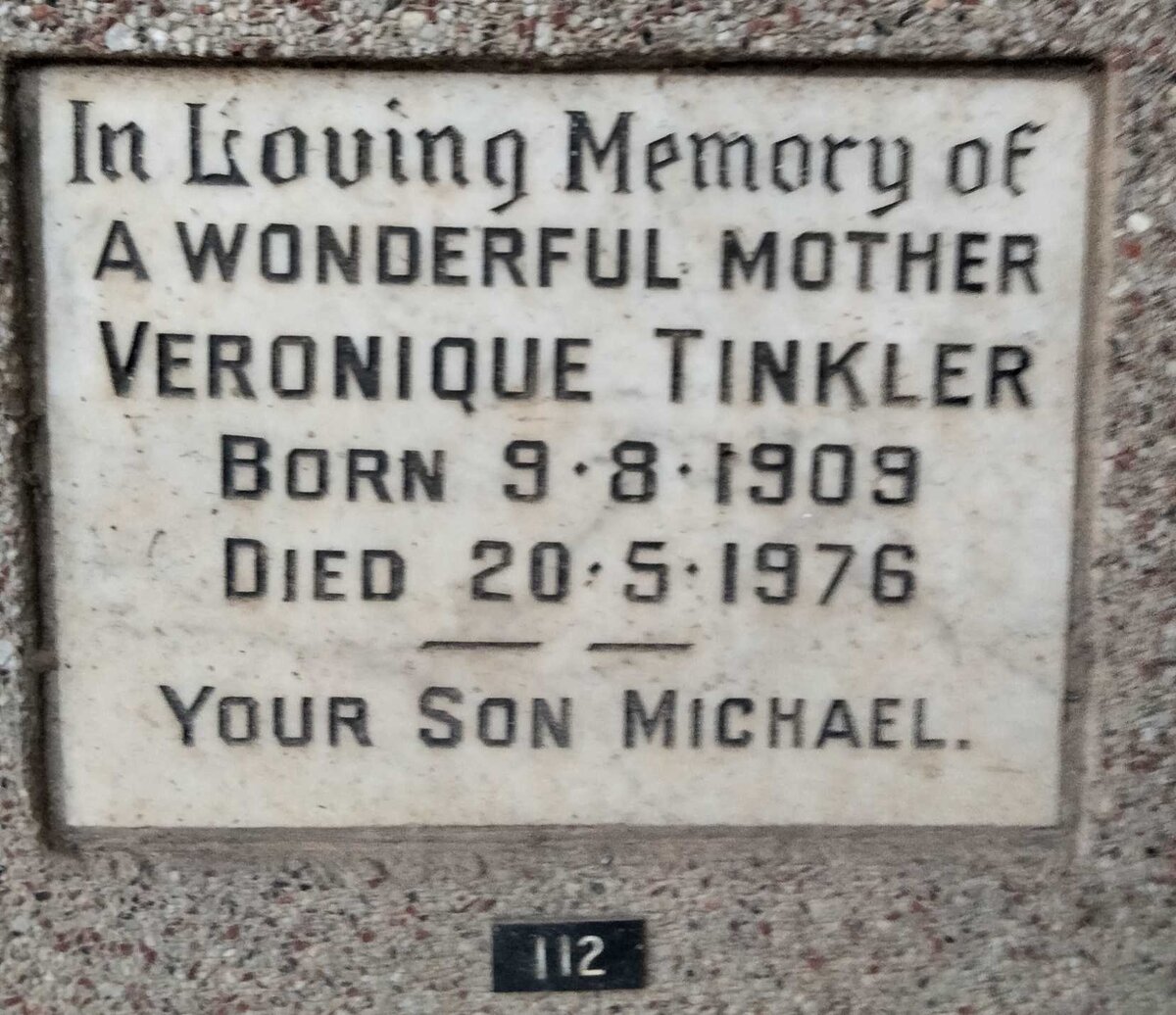 TINKLER Veronique 1909-1976