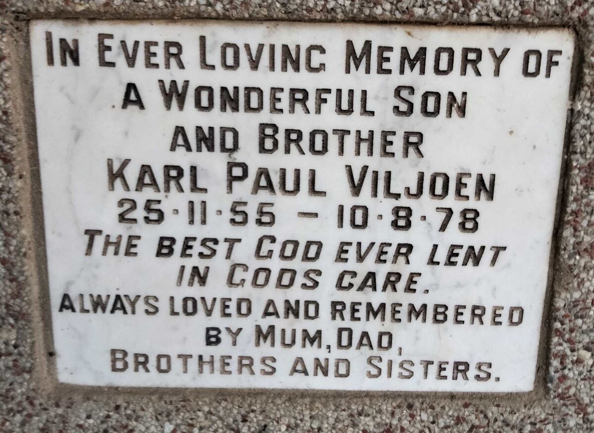 VILJOEN Karel Paul 1955-1978