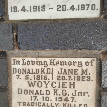 WOYCIEH K.G. -1915 & Jane M. -1923 :: WOYCIEH Donald K.G. Jnr. -1947- 1969