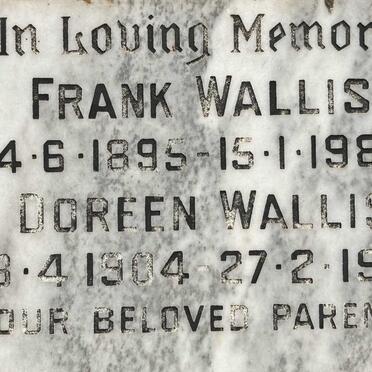 WALLIS Frank 1895-1982 & Doreen 1904-1992