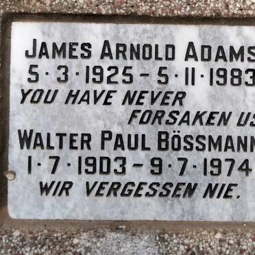 ADAMS James Arnold 1925- 1983 :: BOSSMANN Walter Paul 1903-1974