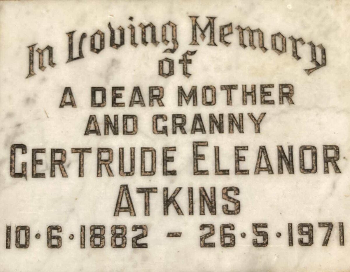 ATKINS Gertrude Eleanor 1882-1971