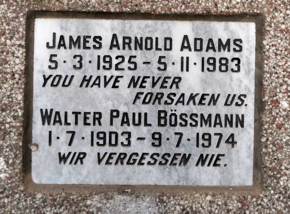 ADAMS James Arnold 1925- 1983 :: BOSSMANN Walter Paul 1903-1974