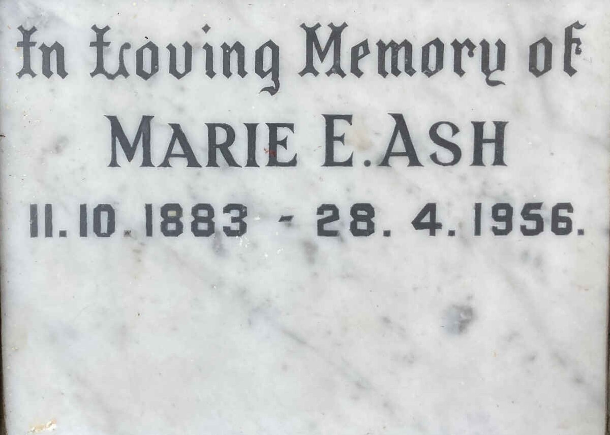 ASH Marie E. 1883-1956