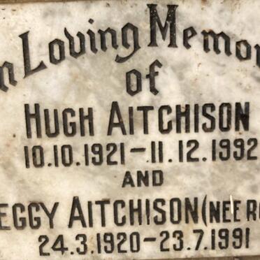 AITCHISON Hugh 1921-1992 & Peggy ROSS 1920-1991