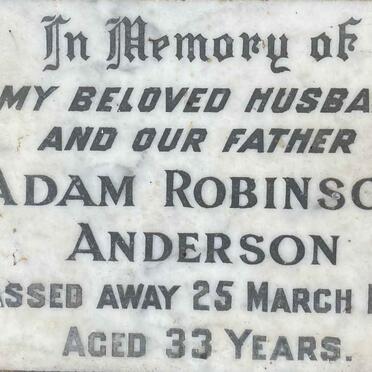 ANDERSON Adam Robinson -1954