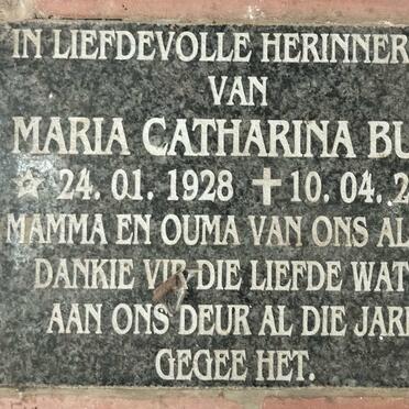 BULL Maria Catharina 1928-2005