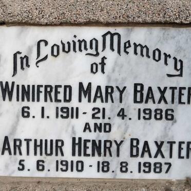 BAXTER Arthur Henry 1910-1987 & Winifred Mary 1911-1986