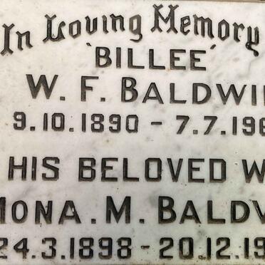 BALDWIN W.F. 1890-1960 & Mona M. 1898-1987