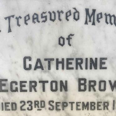 BROWN Catherine Egerton -1963