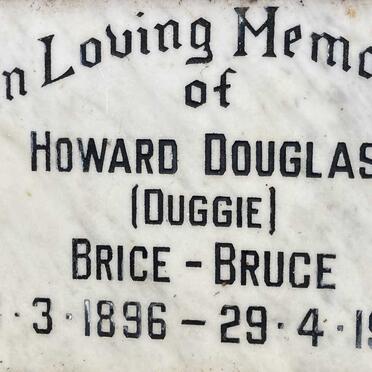 BRUCE Howard Douglas, BRICE 1896-1984