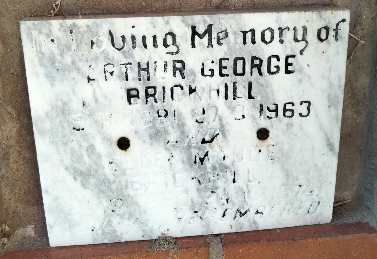 BRICKHILL Arthur George 1881-1963 & Ellen Maude -1974