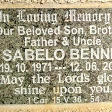 BENNIE Sabelo 1971-2006