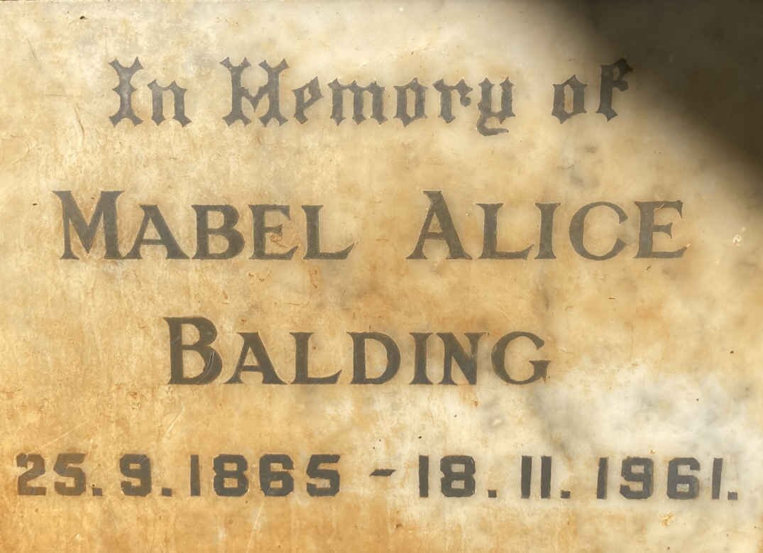 BALDING Mabel Alice 1865-1961