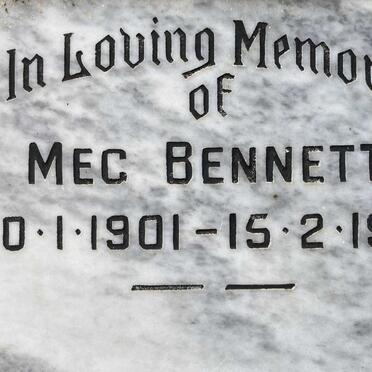 BENNETT Meg 1901-1982