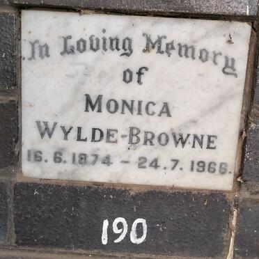 BROWNE Monica, WYLDE 1874-1966