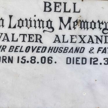 BELL Walter Alexander 1906-1972