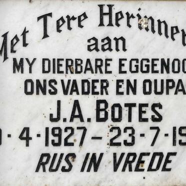 BOTES J.A. 1927-1984