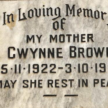 BROWN Gwynne 1922-1981