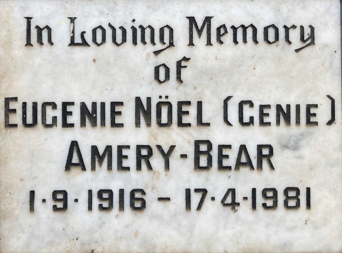 BEAR Eugenie Noel, AMERY- 1916-1981