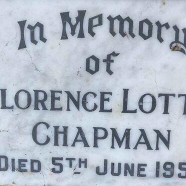 CHAPMAN Florence Lottie -1952