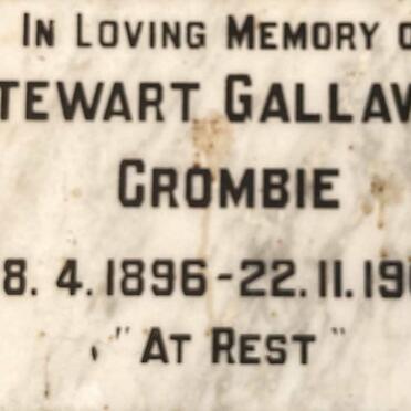 CROMBIE Stewart Gallaway 1896-1966