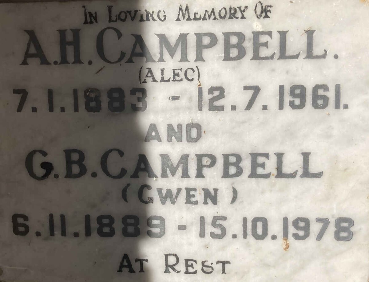 CAMPBELL A.H. 1883-1961 & G.B. 1889-1978