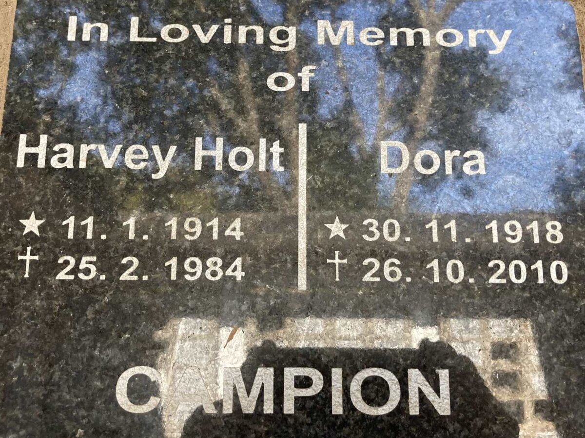 CAMPION Harvey Holt 1914-1984 & Dora 1918-2010